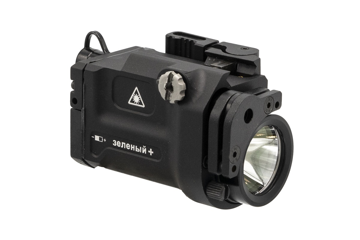 Светодиодный подствольный фонарь "Клещ-2ПС+ЛЦУ" В3.0 (зелёный+)