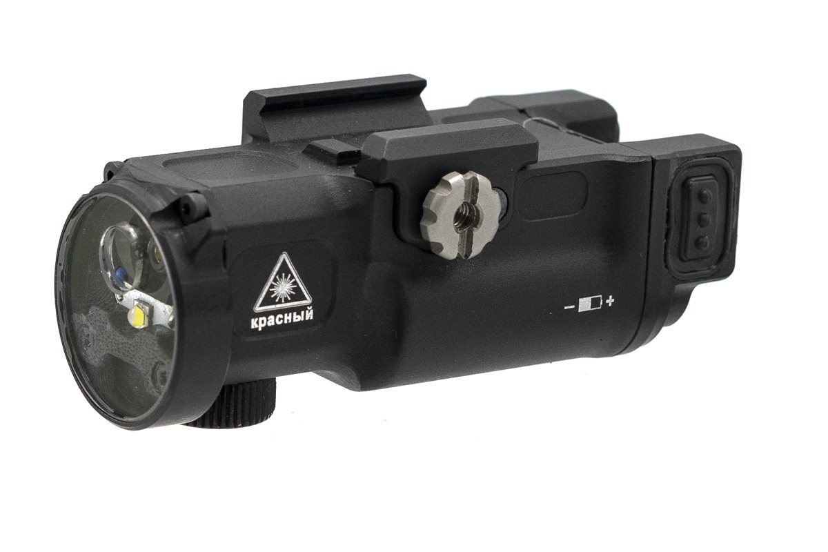 Светодиодный пистолетный фонарь "Клещ-1С+ЛЦУ" (красный)